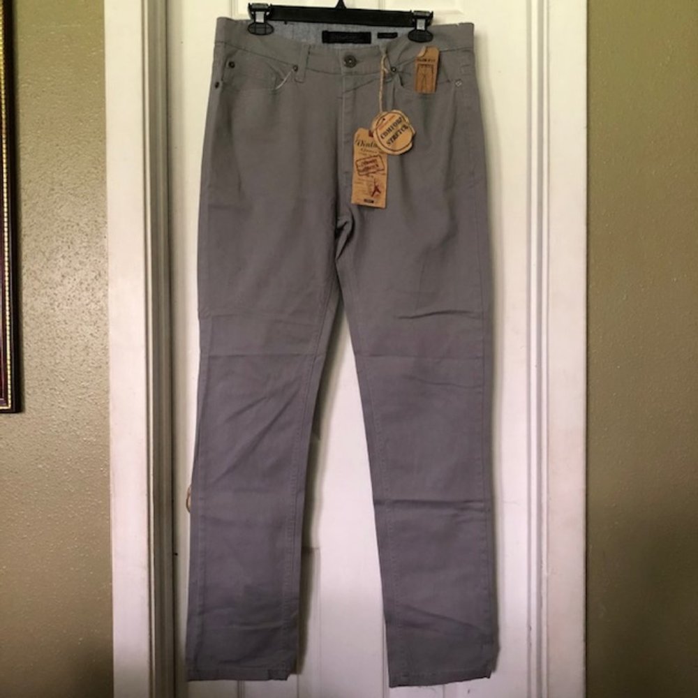 Men-Vintage Genes Brand Slim Grey Khaki pants-New!
